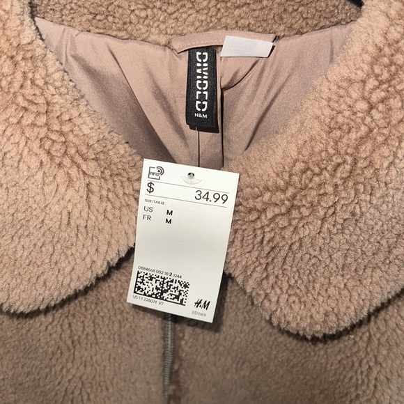 Brown Sherpa Jacket, Medium - Picture 3 of 5